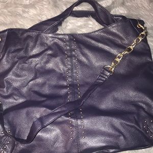 Studded purple bag